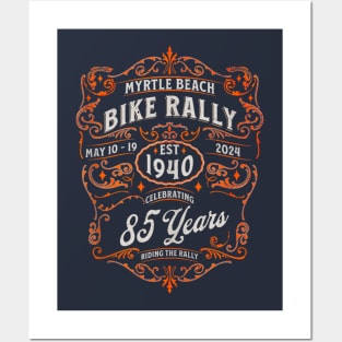 2024 MYRTLE BEACH BIKE RALLY CELEBRATING 85 YEARS FRONT ART Posters and Art